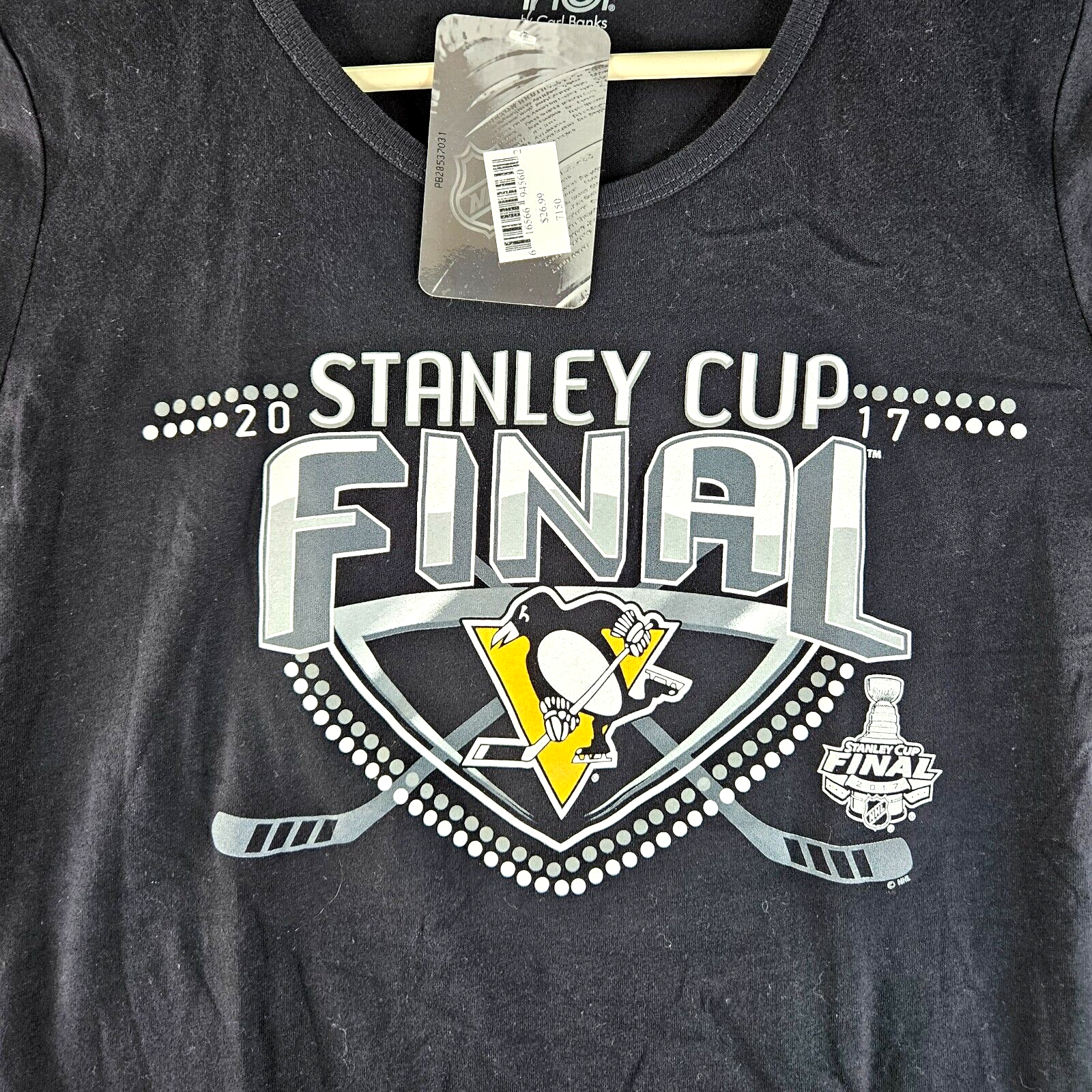 Stanley Cup Final 2017 Shirt Womens Large Black TShirt Hockey Sports Tee NHL Top-image