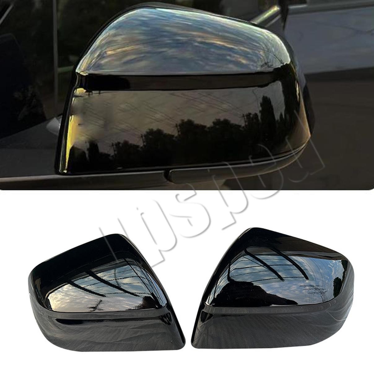 Glossy Black Rearview Mirror Cap Cover Trim For Tesla Model Y Juniper 2025-2026