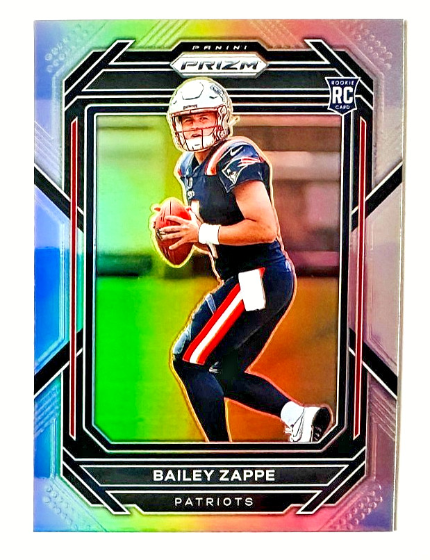 2022 Panini Prizm Bailey Zappe SILVER Prizm RC #305 Patriots Star Rookie!