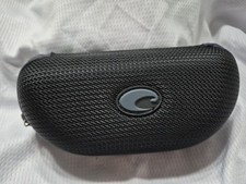 Costa Del Mar Sunglasses Hard Zip Up Clam Shell Style Case Black with Gray Logo