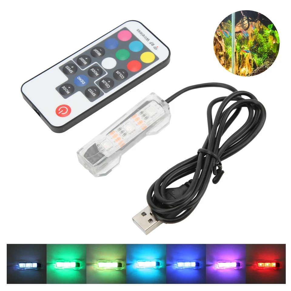 LED Aquarium Light Micro Landscape Fish Tank Remote Control Light For Medium - Image 4 of 4