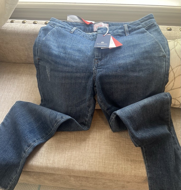 Sundry Women’s Jeans Size 26 Straight Leg High Waist Blue Denim