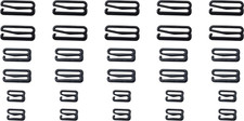 30 Pcs Metal Bra Strap Hooks Adjustment Slides Hooks for Bikini Bra Sewing Halte