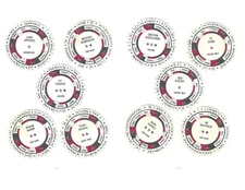 DISCS FOR ALL-STAR STRATEGY Cadaco Baseball Game. 62 + strategy UNCUT