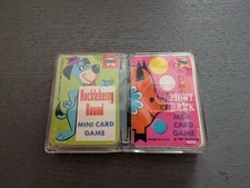Vintage Mini Card Games Huckleberry Hound, Piggy Bank Ed-U-Cards 1967
