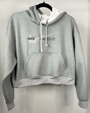 Nike Therma-Fit Just Do It Cropped Hoodie Women s Size Medium