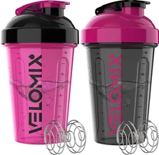 -2 Pack- 20 oz Protein Shaker Bottles for Protein Mixes - 2x Wire Whisk | Lea...