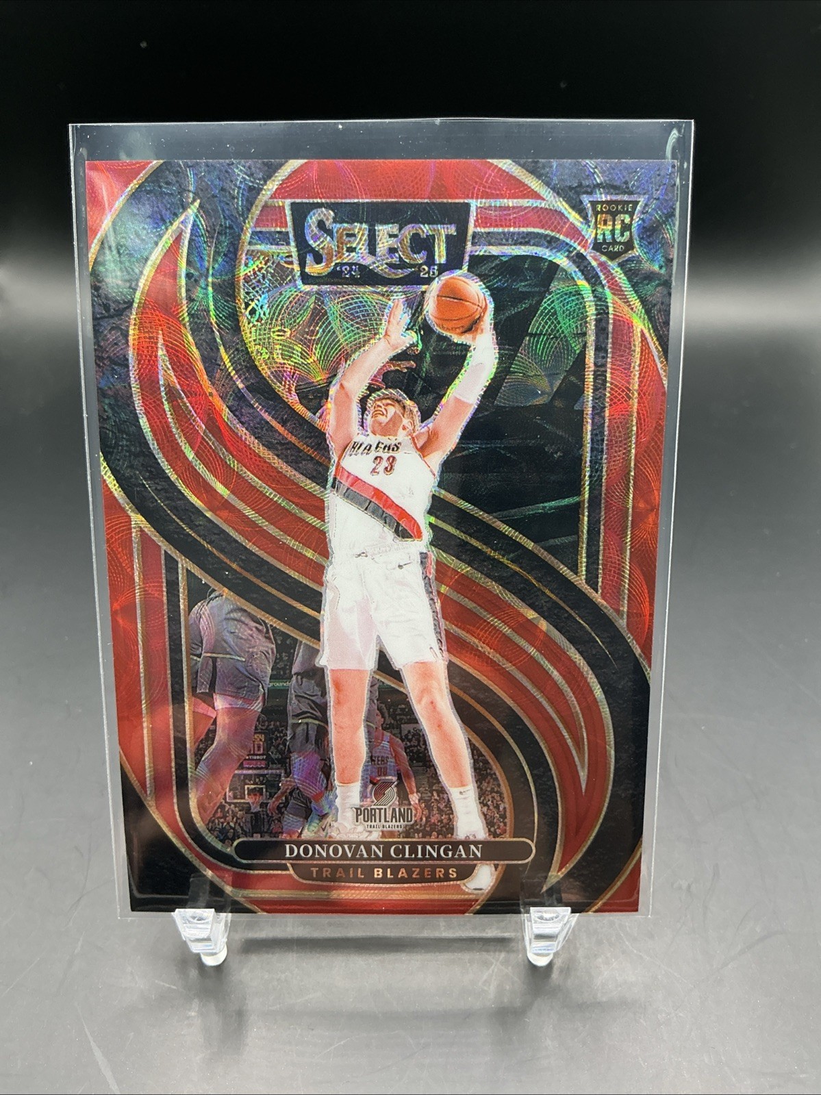 2024-25 Panini Select Donovan Clingan #199 RC Rookie Premier Red Scope /249