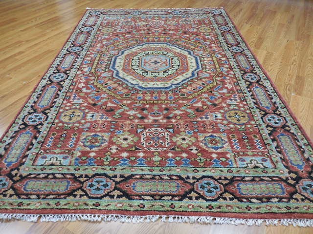 Turkish Oushak Rug, Modern Multicolored Handmade Bohemian Rug 6x9 Ft