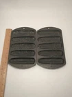 2 Lodge Cast Iron 527C2 USA 5 Stick Corn Cob Cornbread Muffin Mold Pan Vintage
