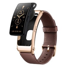 Huawei TalkBand B6 Width Bluetooth Smart Bracelet Leather Wristbands -Brown***