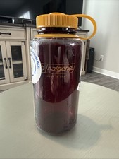 Nalgene Wide Mouth 32oz Water Bottle Brown BPA Free NEW In Plastic Screw Top