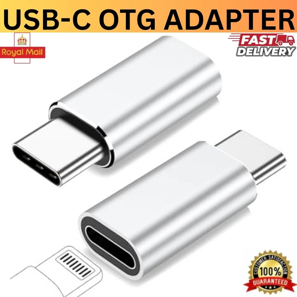 8 Pin Female to Type C USB-C Male Charger Adapter Converter for iPhone Android - Image 2 of 4