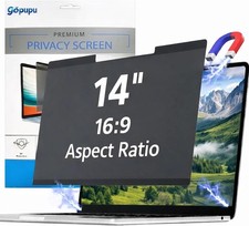 14 Inch Magnetic Privacy Screen Filter for Laptops, Removable Shield 16:9