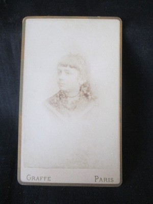 PHOTO CDV little girl profile photo GRAFFE PARIS