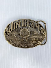 Vintage 1996 Jim Beam Brass Belt Buckle Limited Edition Made USA 960488