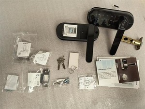 Keyless Entry Bluetooth Fingerprint Smart Lock with Handle & Keypad