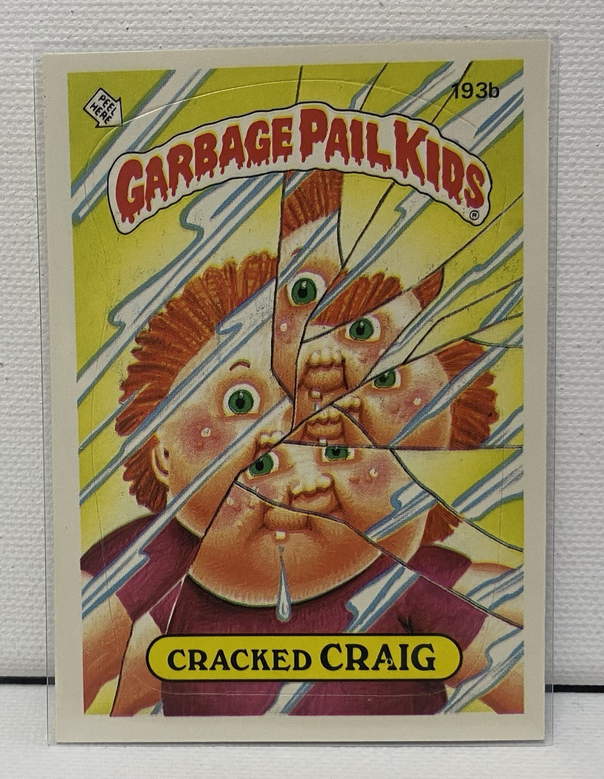 Cracked CRAIG #193b 1986 Garbage Pail Kids trading card — raw and PSA graded price guide