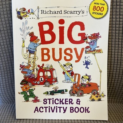 Richard Scarry's Big Busy Sticker & Activity Book Paperback 800 Unused Stickers