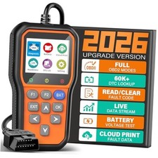 YM319 OBD2 Scanner Diagnostic Tool with Battery Tester, Check Engine Orange