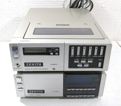 Vintage Zenith VR9800 Betamax VCR & VRT9850 Tuner Combo