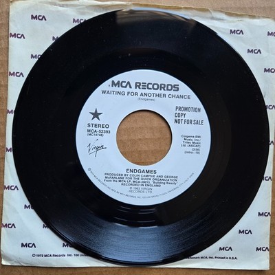 ENDGAMES Waiting For Another Chance DJ PROMO MCA 45 7'' Record Vinyl