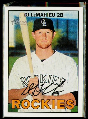 2016 Topps Heritage #419 - DJ LeMahieu - SP - Colorado Rockies