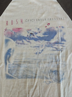 #ad #ad ORIGINAL 1984 RUSH Grace Under Pressure Tour Shirt MSG NYC CONCERT Raglan $199.00