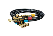 Fieldpiece HR3B Ball Valve Refrigerant Hose Set (3) with Color Tags - 1/4" x 1/4