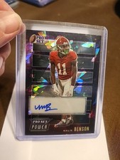 Marketplace image: MALIK BENSON 1/1 Rookie Auto 2023 Leaf Metal Vracked Ice Superfractor LV Raiders