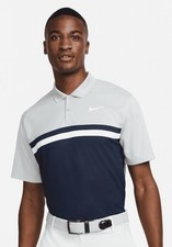 Nike Dri-Fit Victory Men's Golf Polo Shirt DH0845-077 Small Grey/Blue New w/ Tag