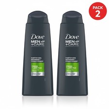Dove Men+Care 2 in 1 Fortifying Shampoo & Conditioner, Fresh Clean, 400ml 2x 18.74 per litre