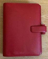 Filofax Metropol Personal Organiser Red Faux Leather