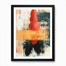 Abstract Painting Without Any Obvio Framed Wall Art Poster Canvas Print Picture
