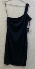 Express One Shoulder Double Strap Dress Black Size Medium NWT
