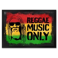 Reggae Music Only FußMatte In 35X50 Cm FüR Reggae Fans Mit Rastafari Gesicht