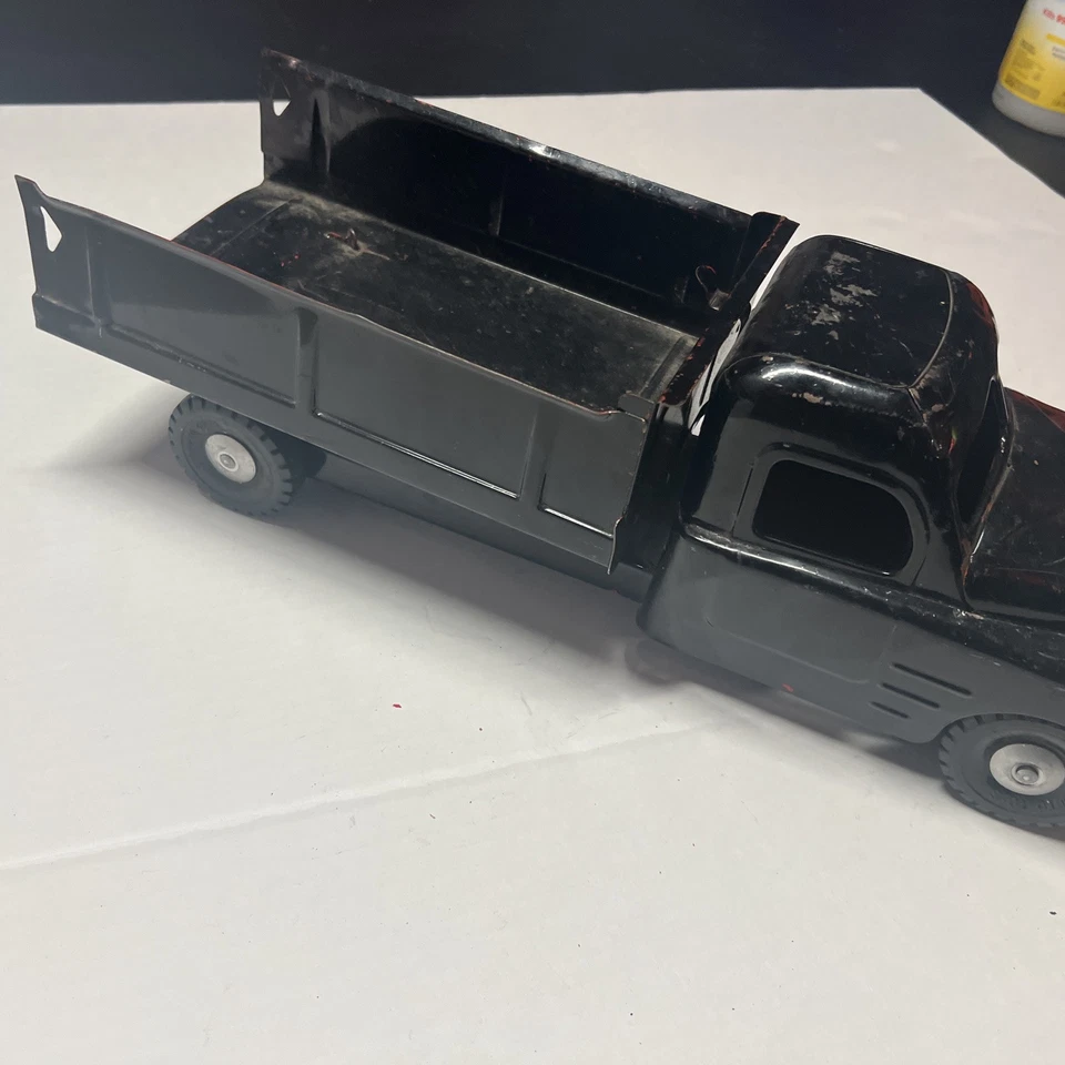 "Camión de volteo Structo de acero prensado vintage de los años 40 21"" con pala de vapor Structo" Foto 3 de 4