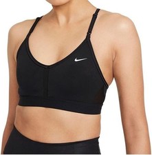 Nike Dri-FIT Indy V-Neck Sports Bra Women's M Black Light-Support CZ4456-010 NWT