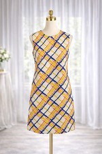 New J Mclaughlin Sheath Dress Catalina Cloth Stretch Sleeveless Yellow Size S