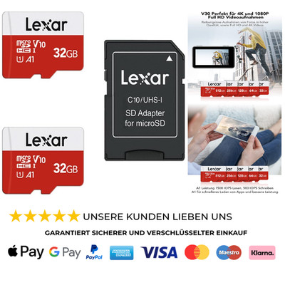 Lexar Micro SD Karte 32GB 2er Pack UHS-I U3 A1 V30