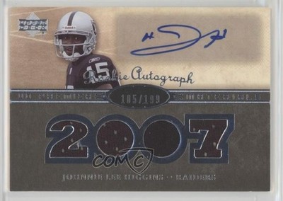 2007 Upper Deck UD Premier Materials /199 Johnnie Lee Higgins Rookie Auto RC 2o7