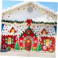 6 x 13 ft Christmas Garage Door Banner Decoration Magnetic Gingerbread House