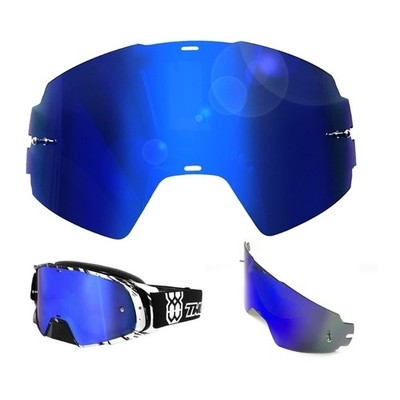 TWO-X Rocket Replacement Lens MX Glasses Cross Glasses Mirror Lens Blue Mirror