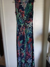 Soft Surroundings Floral Paradise Island Tropical Maxi Dress Womens Size S Tall