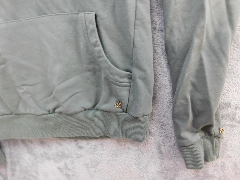 Ampersand Avenue Hoodie Womens Small Sage Green Cowl Neck Kangaroo Pocket Soft - Image 3 of 4