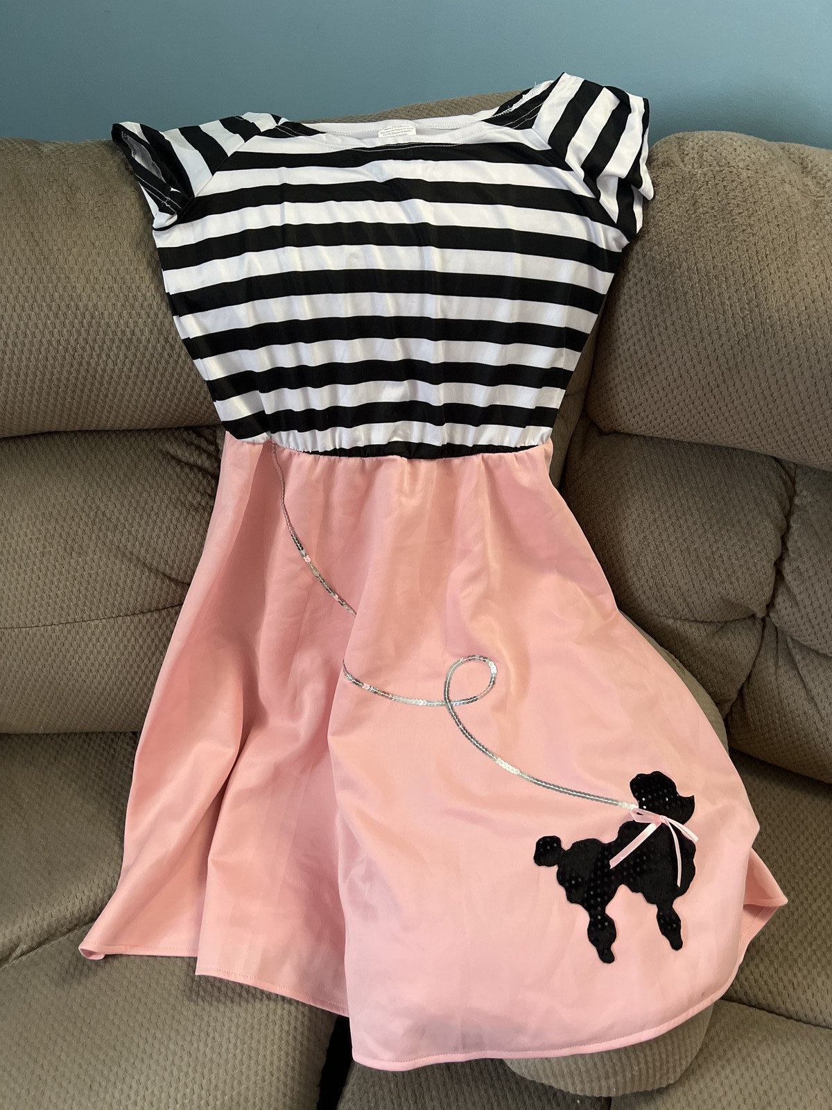 Couple spots Fun World 50's Soda Shop Women Adult Costume M 8-10 poodle skirt