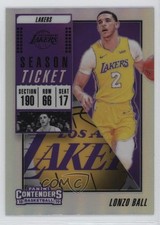2018 Contenders Season Ticket Premium Edition Silver Prizm Lonzo Ball #20 18ms