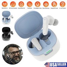 144 Language Translator Earbuds Bluetooth Two Way Real Time Translation Smart-US