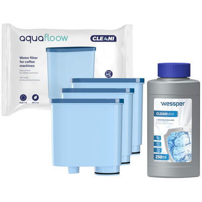 3x Wasserfilter AquaFloow ersatz von Saeco AquaClean CA6903/10 + Entkalker 250ml