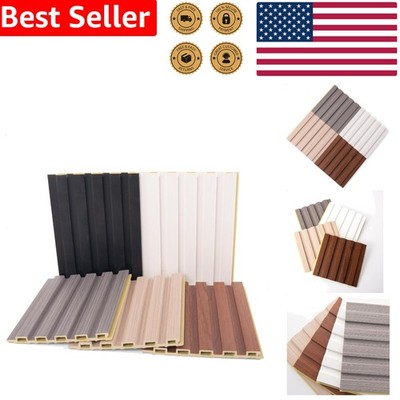 WPC Slat Wall Panel Samples Soundproof 3D Interior Decor Tiles 6x6 Eco-Friendly